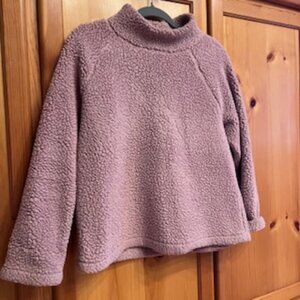 Ann Taylor Mauve Fleece Pullover Size Medium